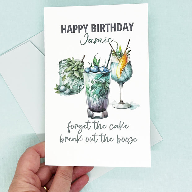 Funny Alcohol Birthday Card The Paper Angel