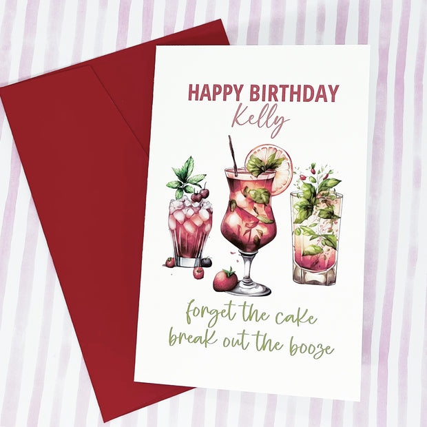 Funny Cocktail Birthday Card for Her The Paper Angel
