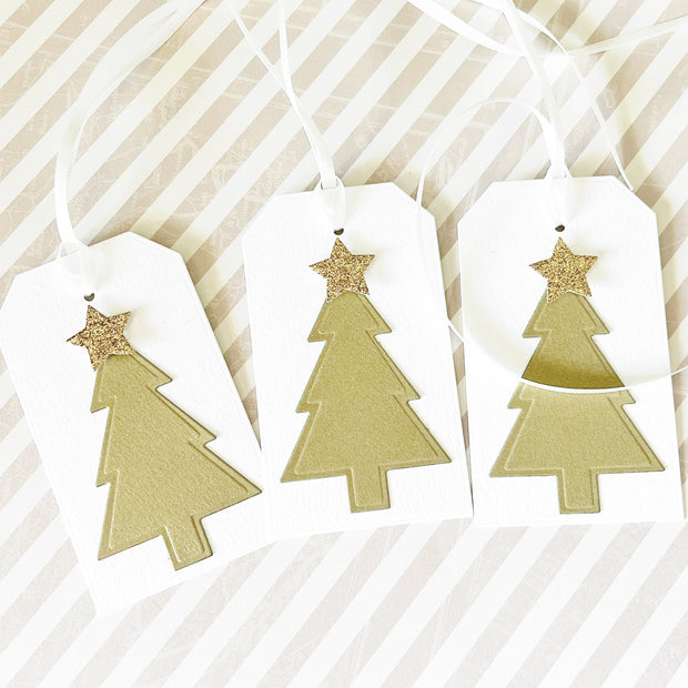 Gold Christmas Tree Gift Tags The Paper Angel