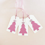 Pink Christmas Tree Gift Tags The Paper Angel