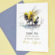 Teacher Appreciation Thank You Card Personalised The Paper Angel