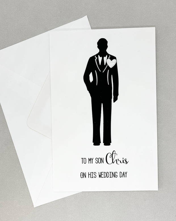 To Son On His Wedding Day Card The Paper Angel 