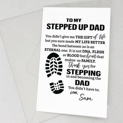 Step Dad Fathers Day Card The Paper Angel