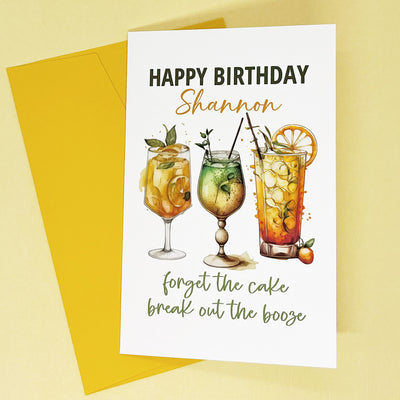 Funny Drink Birthday Card for Her The Paper Angel
