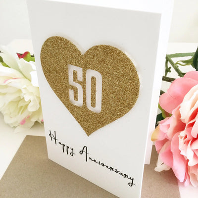 50th Wedding Anniversary Card The Paper Angel