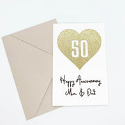 50th Wedding Anniversary Card The Paper Angel