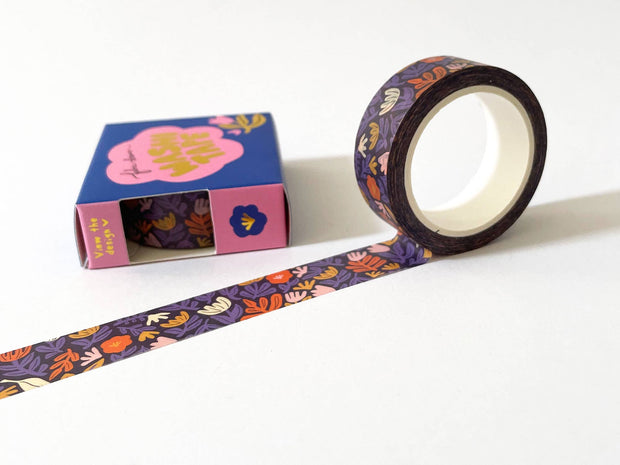 Washi Tape - Weaving Petals Purple Fabric Drawer