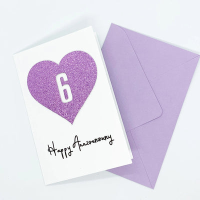 6th Wedding Anniversary Card The Paper Angel
