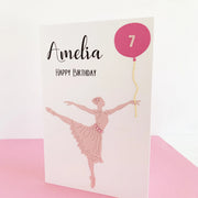Ballerina Birthday Card Personalised The Paper Angel