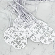Gift Tags with Ribbon - Christmas Snowflakes Set of 10 The Paper Angel