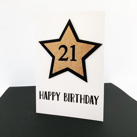 Handmade 21st Birthday Card for Him The Paper Angel