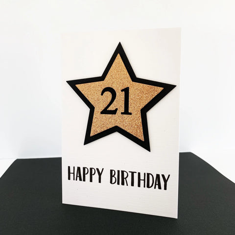 Handmade 21st Birthday Card for Him The Paper Angel