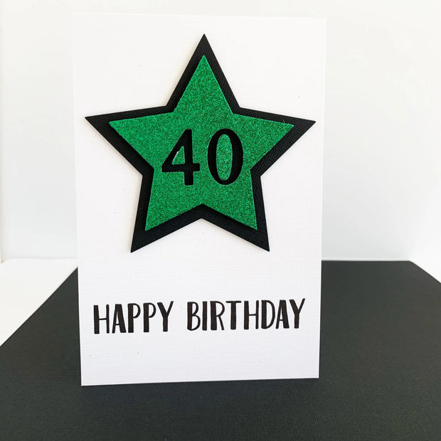 Handmade 40th Birthday Card for Him The Paper Angel