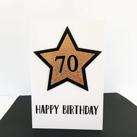 Handmade 70th Birthday Card for Him The Paper Angel