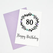 Handmade 80th Birthday Card for Her The Paper Angel