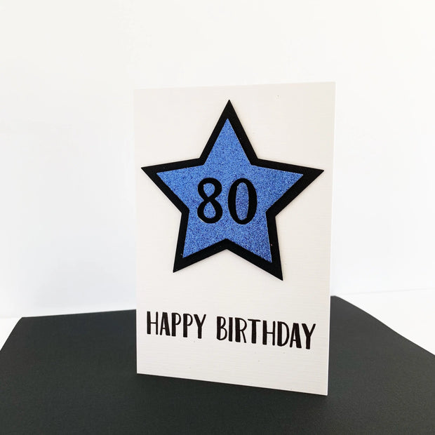 Handmade 80th Birthday Card for Him The Paper Angel