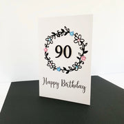 Handmade 90th Birthday Card for Her The Paper Angel
