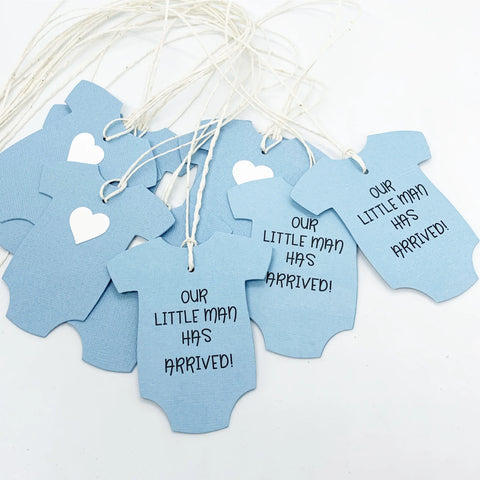 Handmade Baby Boy Shower Favor Tags Pack of 10 The Paper Angel