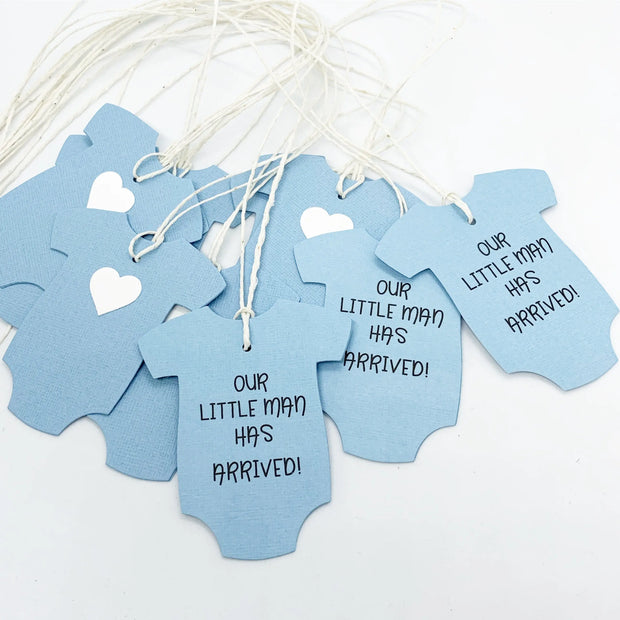 Handmade Baby Boy Shower Favor Tags Pack of 10 The Paper Angel