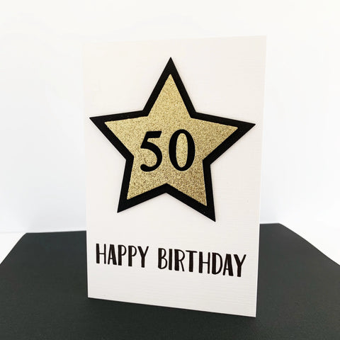 Happy 50th Birthday Card The Paper Angel