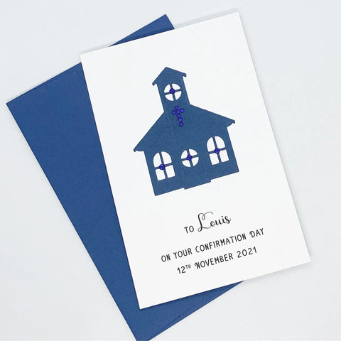 Personalised Boy Confirmation Day Card The Paper Angel