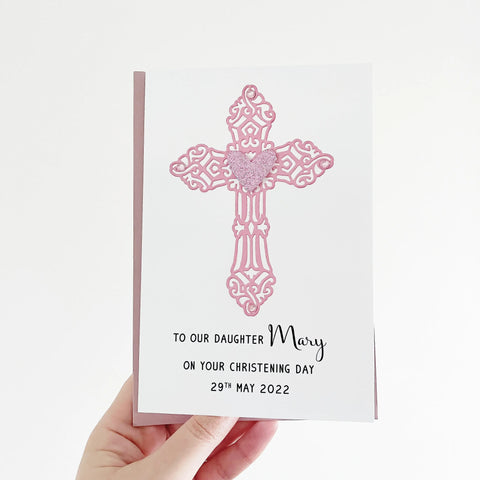 Personalised Christening Baptism Card Girl The Paper Angel