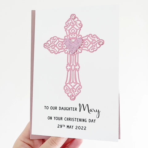 Personalised Christening Baptism Card Girl The Paper Angel