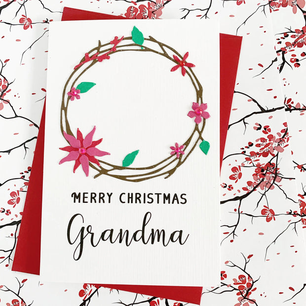 Personalised Christmas Card for Grandmother The Paper Angel