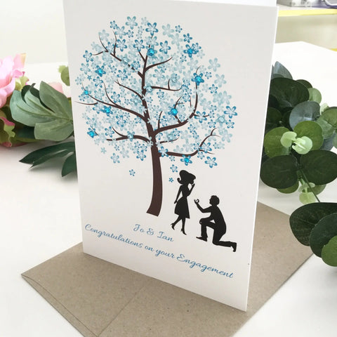Personalised Engagement Congratulations Card Handmade The Paper Angel