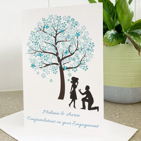 Personalised Engagement Congratulations Card Handmade The Paper Angel