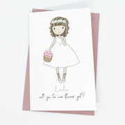 Personalised Flower Girl Card Handmade The Paper Angel