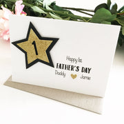 Personalised Happy 1st Fathers Day Card Handmade The Paper Angel