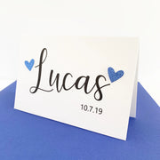 Personalised New Baby Boy Card Handmade The Paper Angel