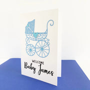 Personalised New Baby Boy Card The Paper Angel