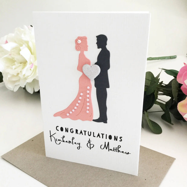 Personalised Wedding Card Handmade The Paper Angel