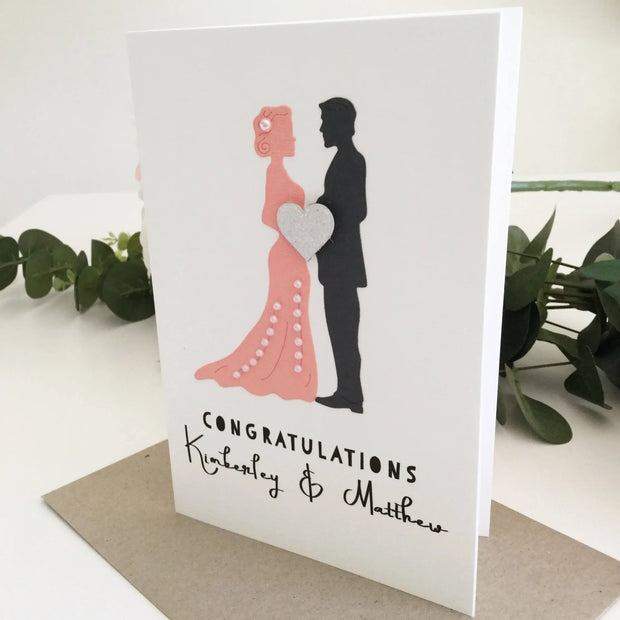 Personalised Wedding Card Handmade The Paper Angel