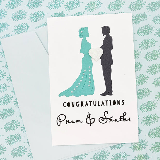 Personalised Wedding Congratulations Card The Paper Angel