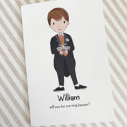 Personalised Will You Be Our Ring Bearer Card The Paper Angel