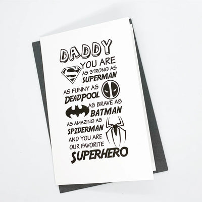 Superhero Dad Card The Paper Angel