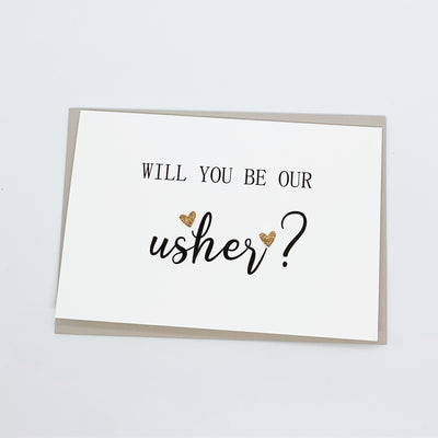 Wedding Usher Proposal Card The Paper Angel