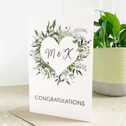 Monogram Wedding Congratulations Card The Paper Angel