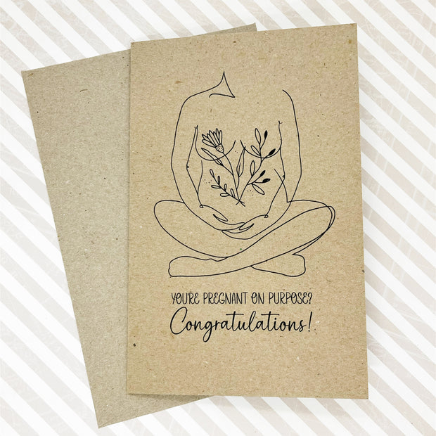 Funny Pregnancy Card Congratulations The Paper Angel