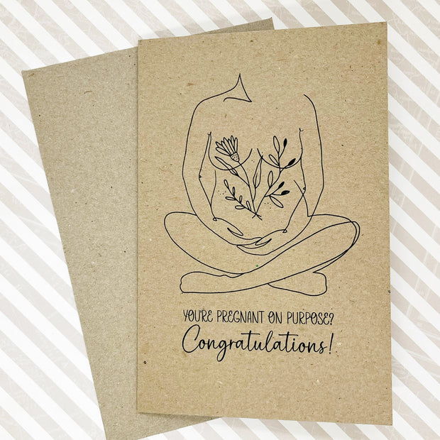 Funny Pregnancy Card Congratulations The Paper Angel