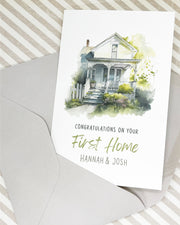 Congratulations on your first home card personalised The Paper Angel