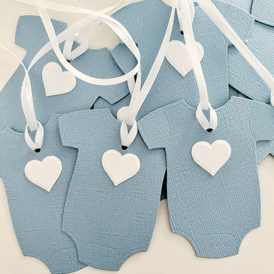 Handmade Baby Boy Shower Favor Tags Pack of 10 The Paper Angel 
