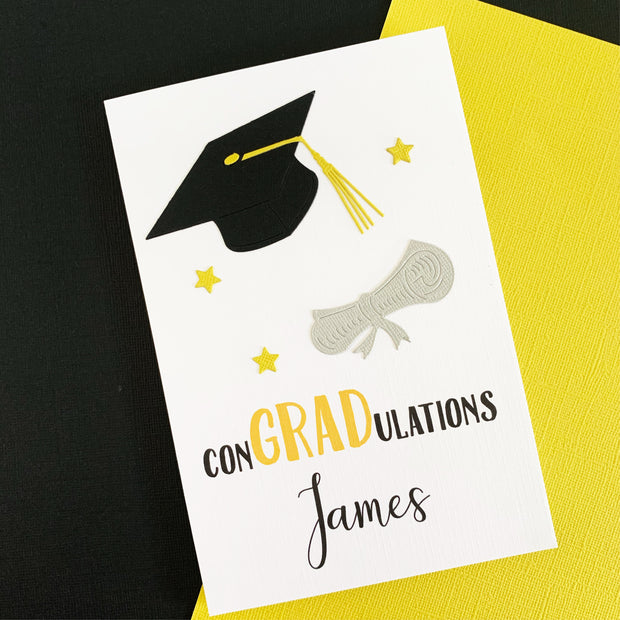 Personalised Graduation Card for Him The Paper Angel