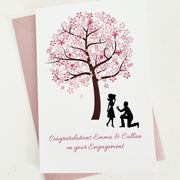 Cherry Blossom Personalised Engagement Card The Paper Angel 