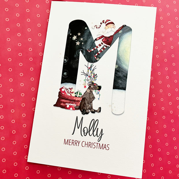 Personalised Christmas Cards Monogrammed The Paper Angel