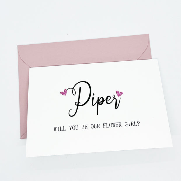 Personalised Flower Girl Proposal The Paper Angel