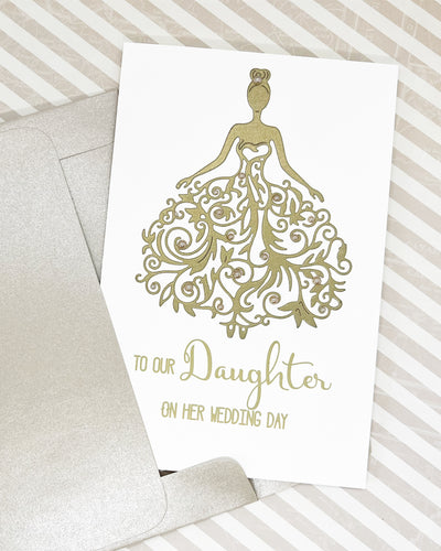 Wedding Card for Daughter The Paper Angel